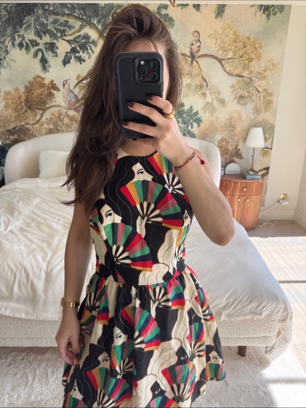 FARM Rio Multicolor Fan-Print Halter Mini Dress - Picture 2 of 5